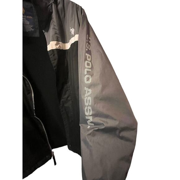 US Polo Assn Lined Men's Jacket, XXL, Hooded, Gray/Black/White - Picture 4 of 9